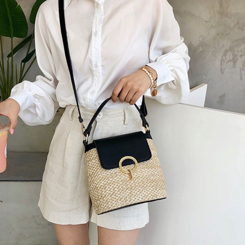 Just In! 🆕 VERONA Straw Weave Bucket Bag - Picture 2 of 8